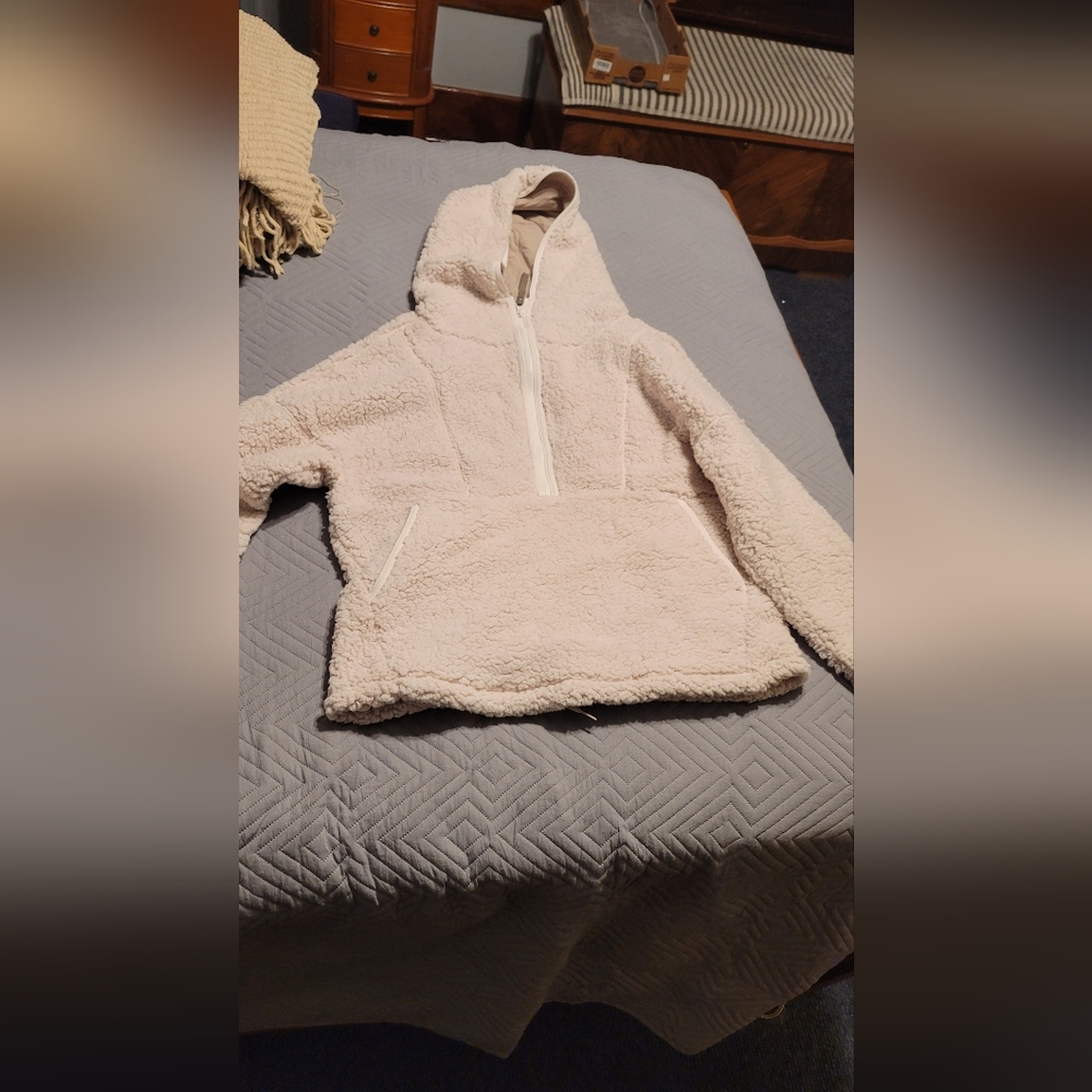 Womens Prana Quarter Zip Hooded Sweater Size Medium NWOT